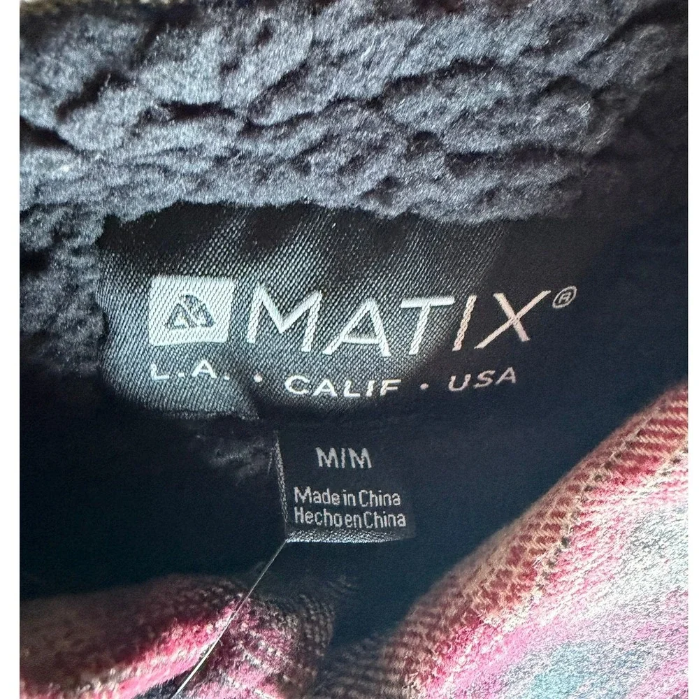 Matix - Mens Sherpa Lined Buffalo Flannel Shacket - Size Medium - *NWT*